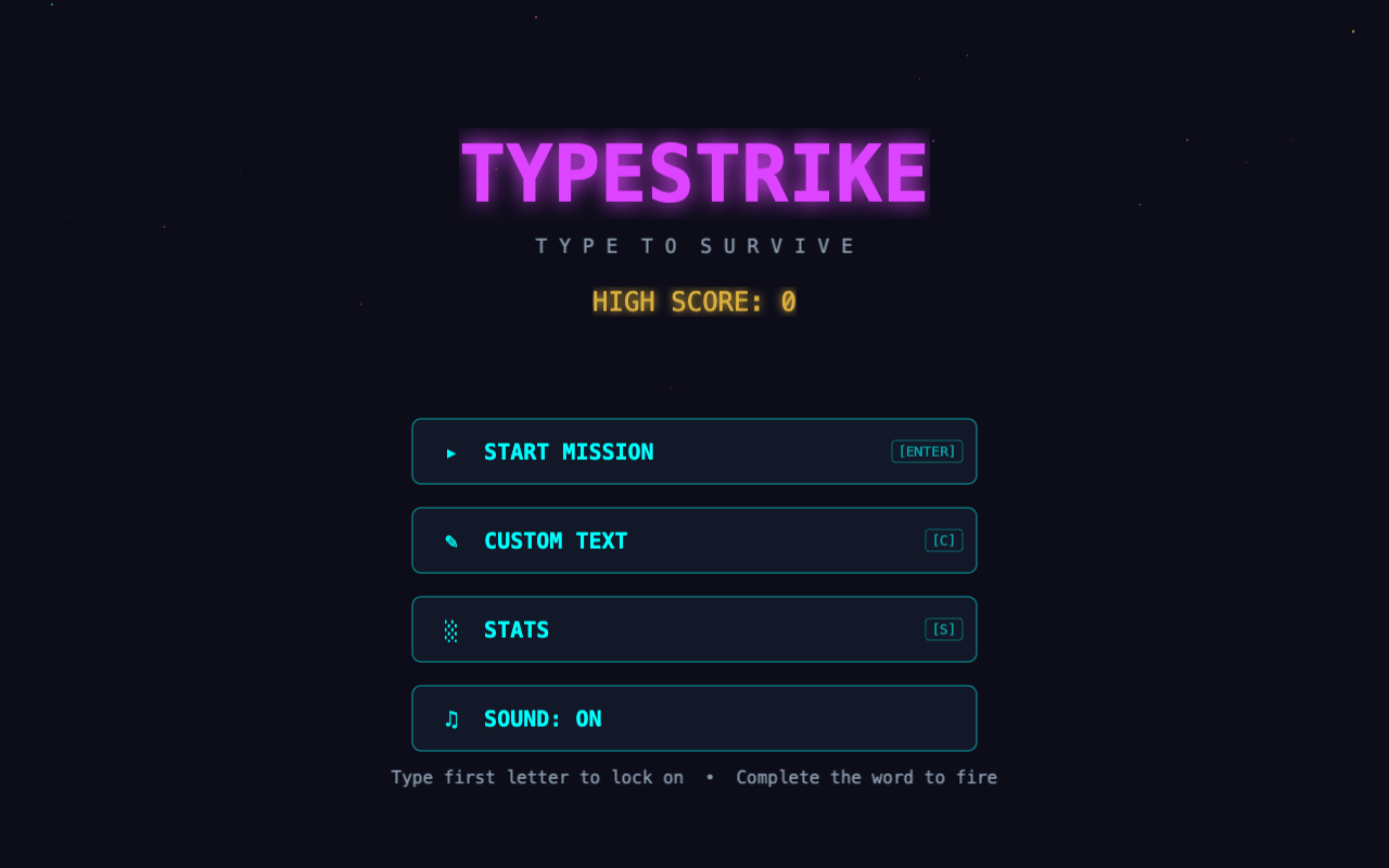 TypeStrike screenshot